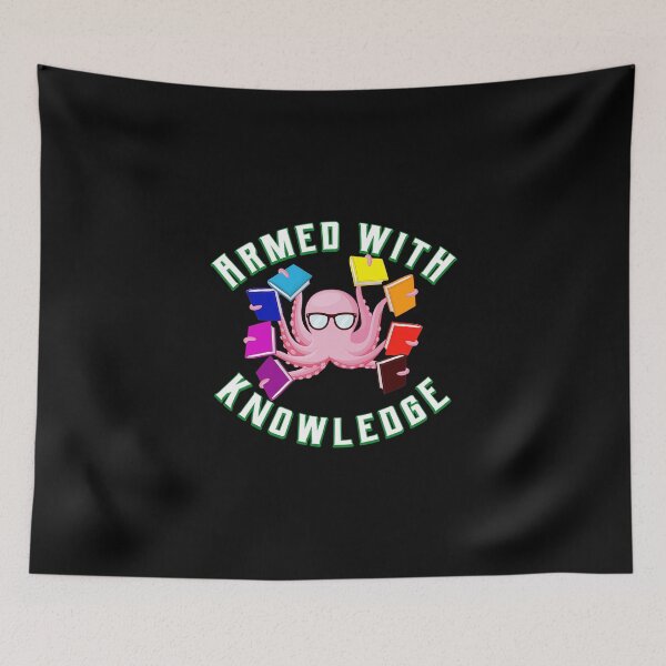 Item preview, Armed With Knowledge - Funny Reading Octopus Book designed and sold by PrintPress.
