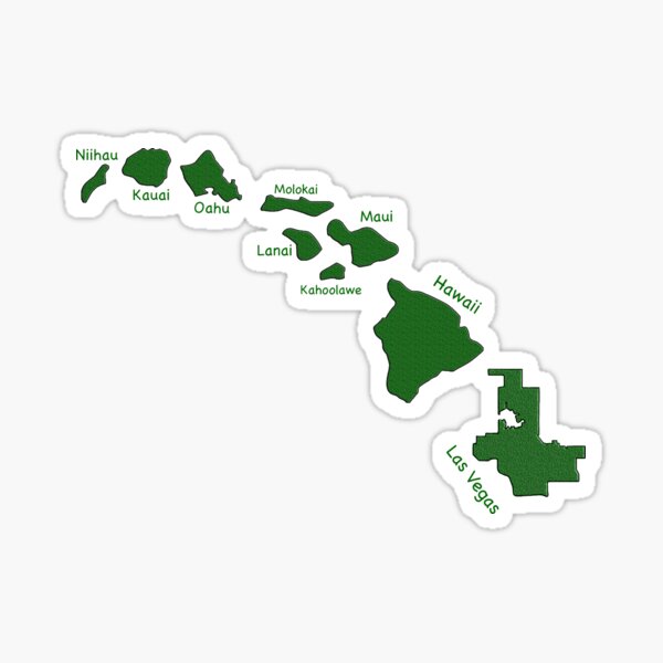 Hawaiian Chain Including Las Vegas Sticker