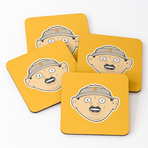 Item preview, Drawing of a coffee worker hispanic character cartoon illustration retroart doughnut donut designed and sold by JustNukeIt.