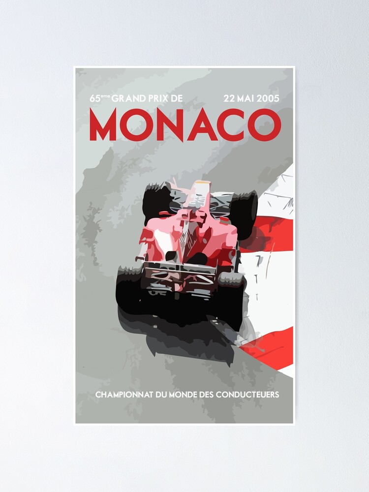 Circuit Poster - Monaco Grand Prix (White) – Formula Home