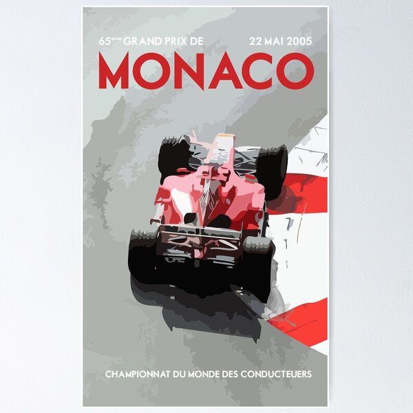 Affiche vintage GP de Monaco F1 2006 - Fineartsfrance