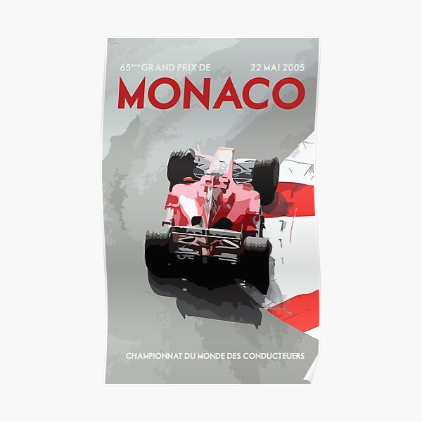 Monaco Grand Prix 2005 - Michael Schumacher Ferrari Poster