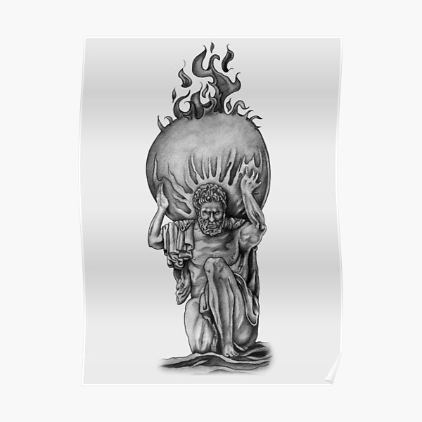 Atlas Statue - Mythology Poster