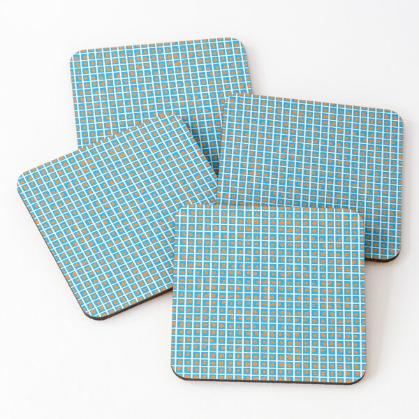 Item preview, Boxed Dots Orange on Manganese Blue designed and sold by Steve Martin.
