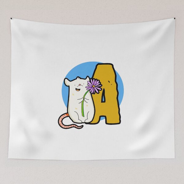 Item preview, Monogram A Cute White Mouse designed and sold by kidsmonogram2.