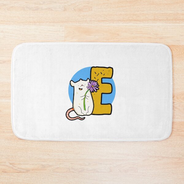 Item preview, Monogram E Cute White Mouse designed and sold by kidsmonogram2.