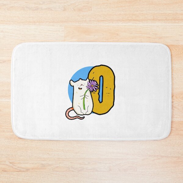 Item preview, Monogram O Cute White Mouse designed and sold by kidsmonogram2.