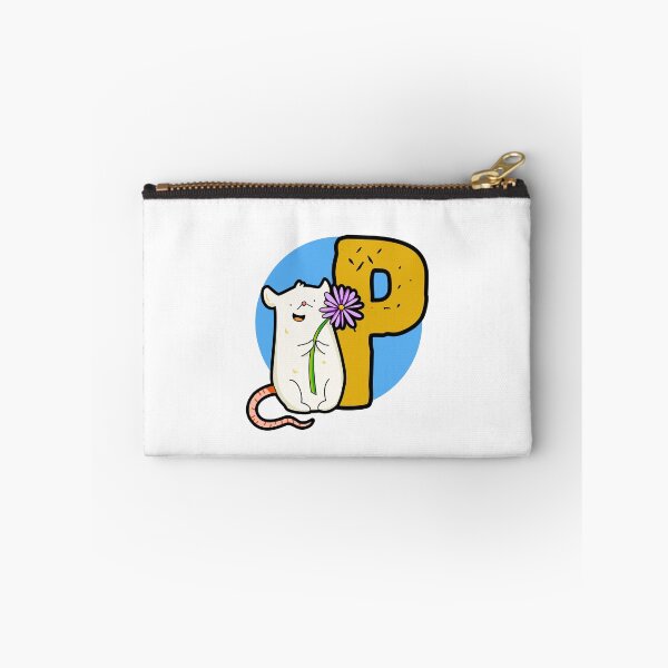 Item preview, Monogram P Cute White Mouse designed and sold by kidsmonogram2.