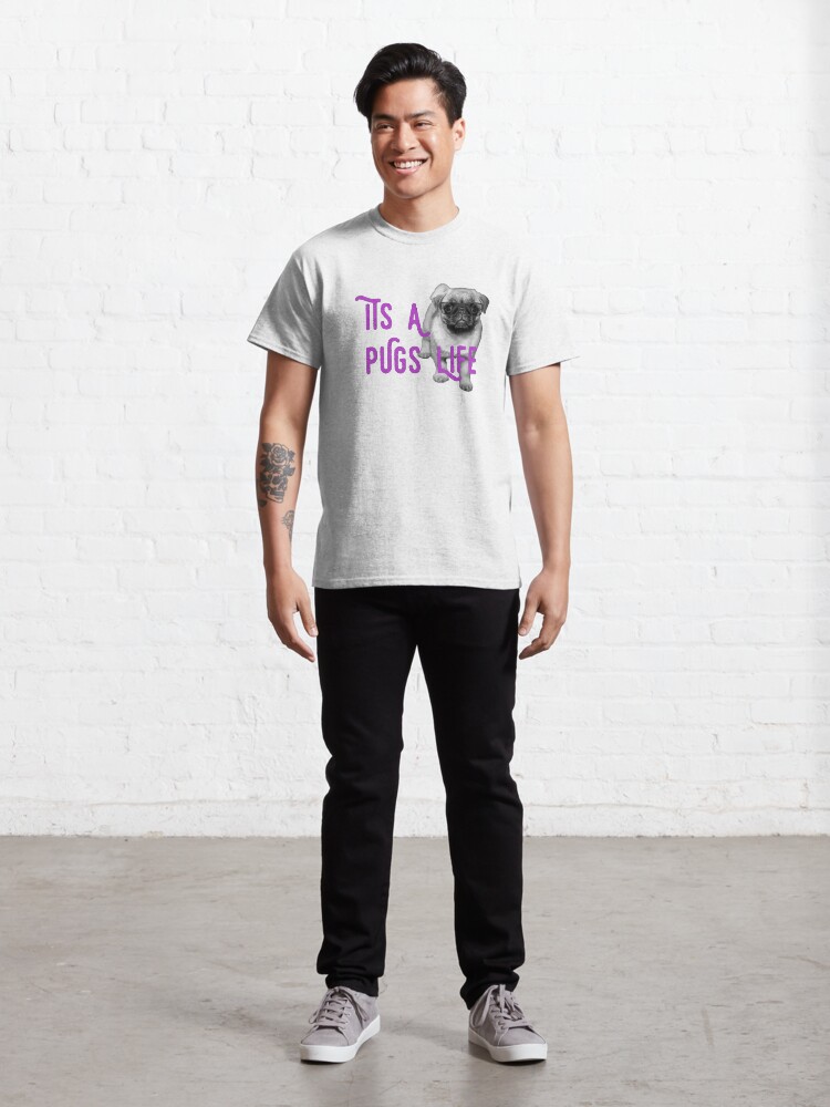 Alternate view of It's a Pugs Life Glasses Classic T-Shirt