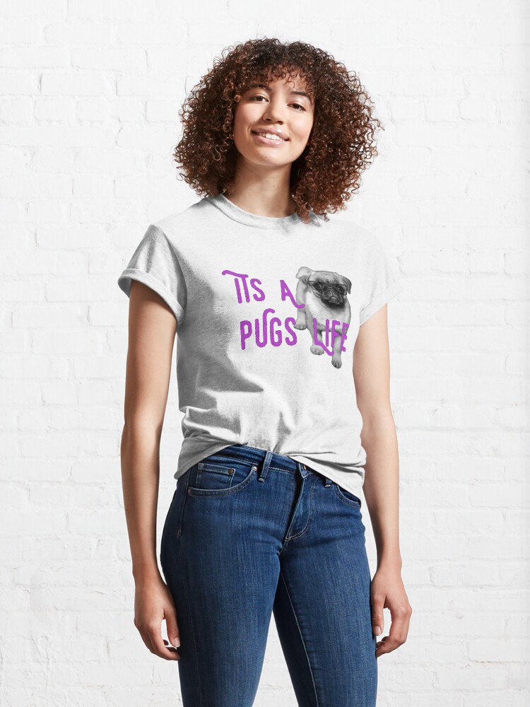Alternate view of It's a Pugs Life Glasses Classic T-Shirt