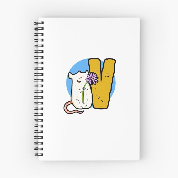 Item preview, Monogram V Cute White Mouse designed and sold by kidsmonogram2.
