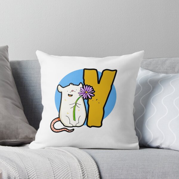 Item preview, Monogram Y Cute White Mouse designed and sold by kidsmonogram2.