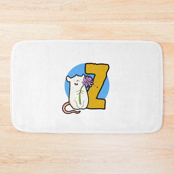 Item preview, Monogram Z Cute White Mouse designed and sold by kidsmonogram2.