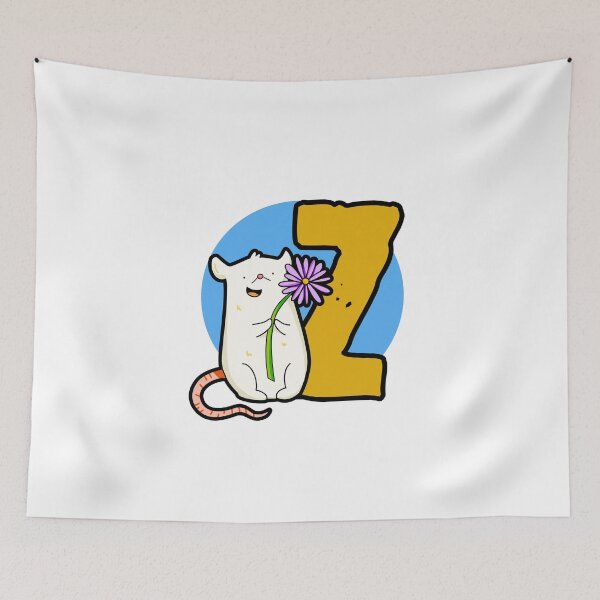 Item preview, Monogram Z Cute White Mouse designed and sold by kidsmonogram2.