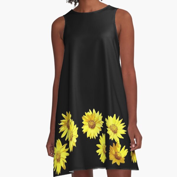 Yellow Wildflower A-Line Dress