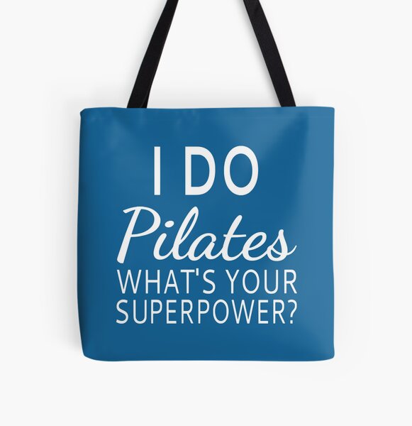 Funny Gym Tote Bag 'pilates I Thought You Said Pie & Lattes' 