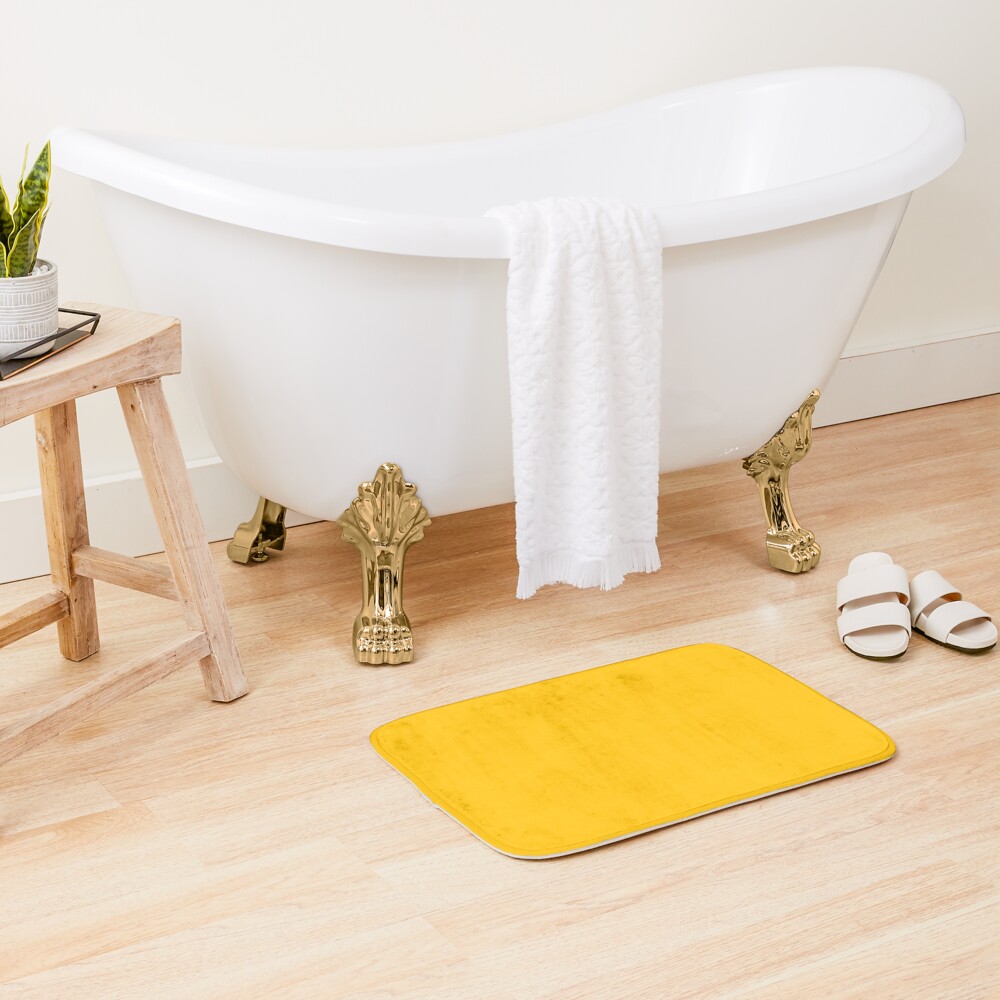 "Yellow " Bath Mat for Sale by koovox Redbubble