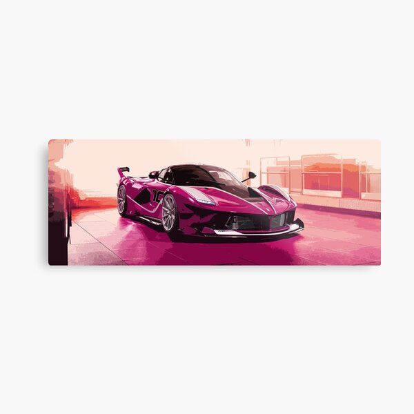 Pink Ferrari FXX K Metal Print