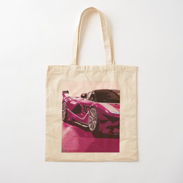 Pink Ferrari FXX K Cotton Tote Bag