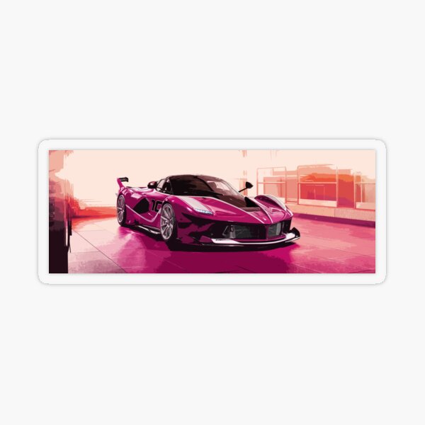 Pink Ferrari FXX K Transparent Sticker
