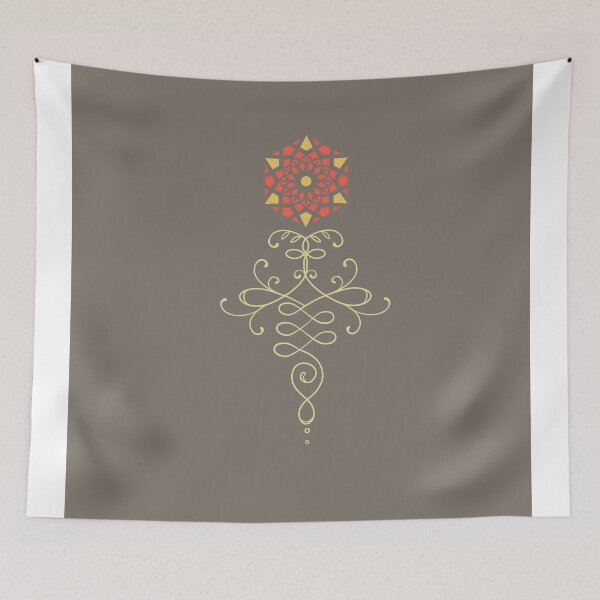 Item preview, Retro Floral Unalome designed and sold by Pamela  Marie.