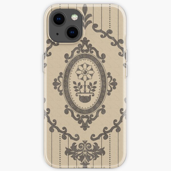 Baroque Wallpaper in Sketch 2 iPhone Soft Case