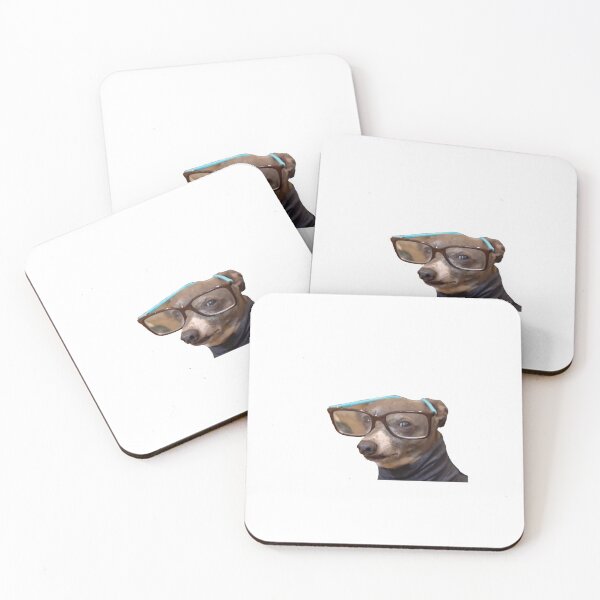 Item preview, Jenna Marbles' dog Kermit wearing glasses designed and sold by emilyaronn.