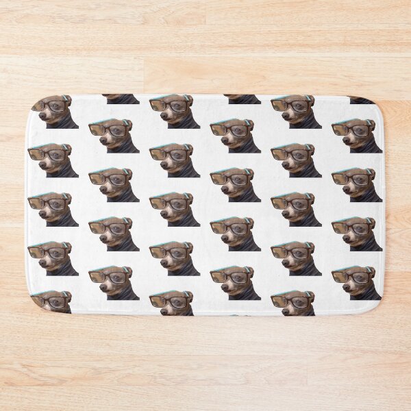 Item preview, Jenna Marbles' dog Kermit wearing glasses designed and sold by emilyaronn.
