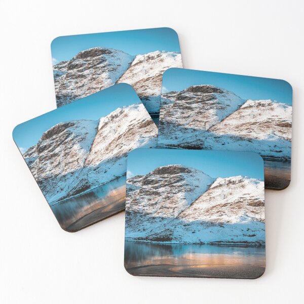 Item preview, Snow covered mountains overlooking frozen lake designed and sold by AJGiles.