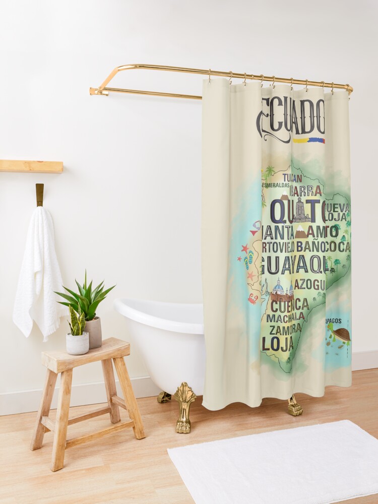 Alternate view of ECUADOR Shower Curtain