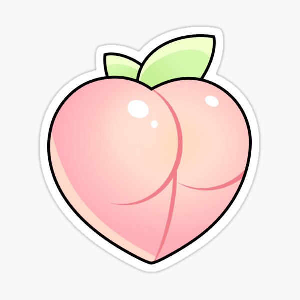 Cute Peach Sticker by BeeReckless.