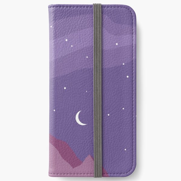 Purple Mountains and Moonlight iPhone Wallet