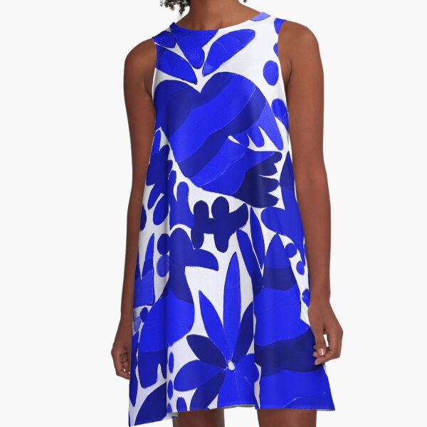 Otomi Dark Blue A-Line Dress