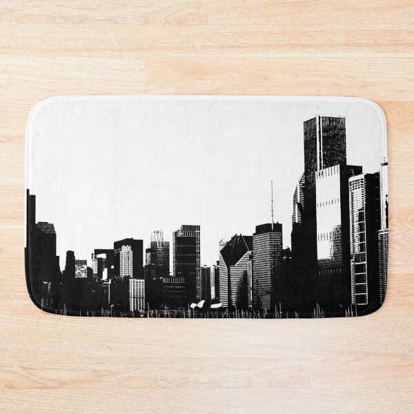 Item preview, Chicago Skyline Silhouette 2 Black and White designed and sold by Lydia Planalp.