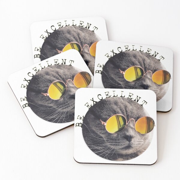 Item preview, Be Excellent Cool Cat in Sunglasses designed and sold by maggiecuda.