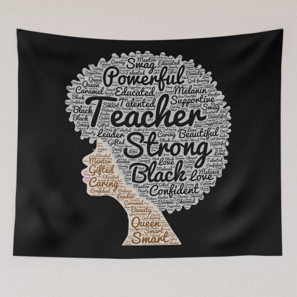 Item preview, African American Teacher Words in Afro designed and sold by blackartmatters.