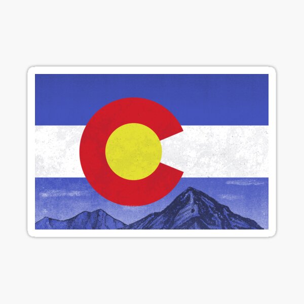 vintage colorado flag Sticker