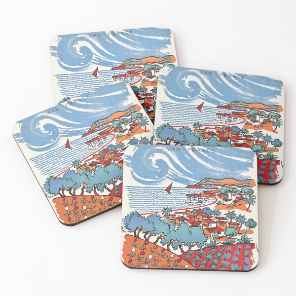 Item preview, Vintage Travel Cote D'Azur France designed and sold by Sasha Art Gallery.