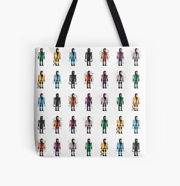 8-Bit Ninjas Bolsa estampada de tela