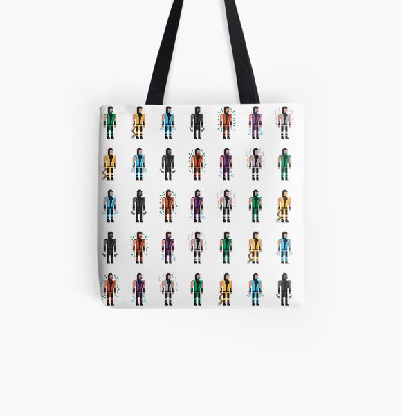 8-Bit Ninjas All Over Print Tote Bag
