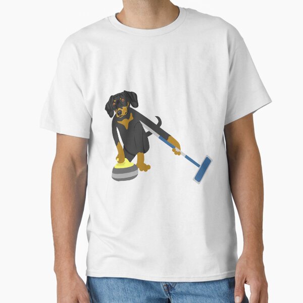 Item preview, Dachshund Curling designed and sold by pounddesigns.