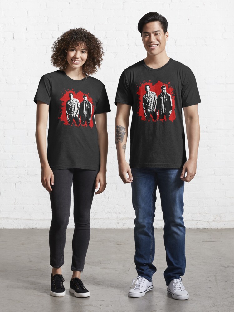 Sam and Dean Winchester on Red" Essential T-Shirt for Sale stormthief19 | Redbubble
