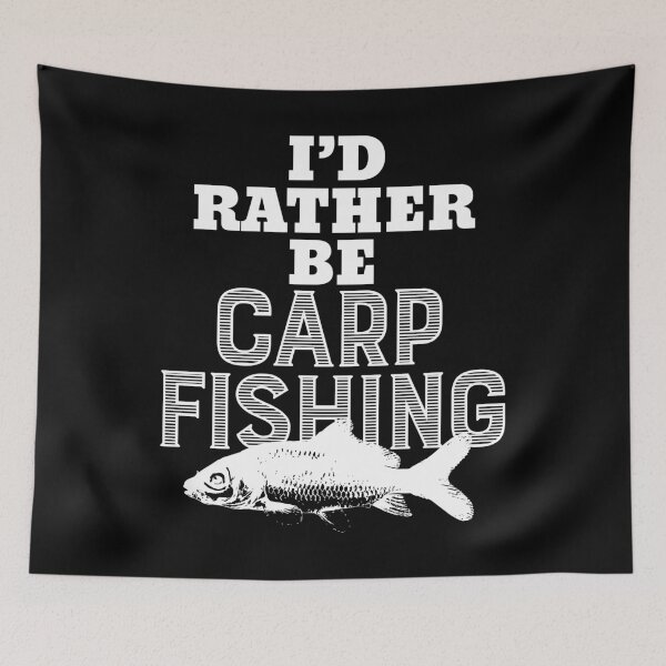 Item preview, I'd Rather Be Carp Fishing Funny Fishing print designed and sold by tronictees.