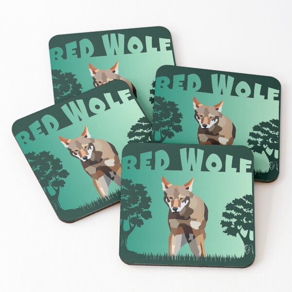 Item preview, Endangered Cute Red Wolf designed and sold by Bug & Brush.