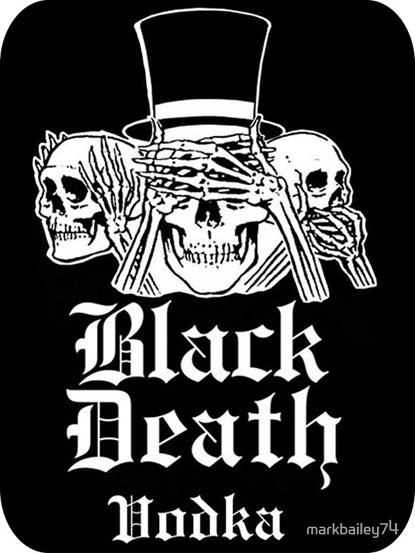 BLACK DEATH VODKA Stickers By Markbailey74 Redbubble   Flat,800x800,075,f 