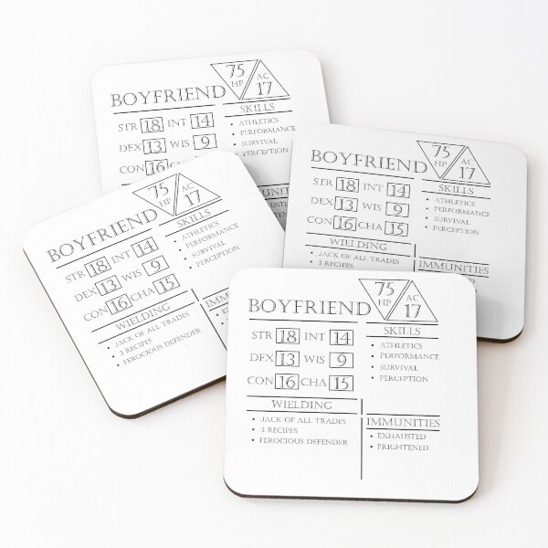Item preview, Boyfriend Stats - Character Sheet - Black designed and sold by EchoTheBard.