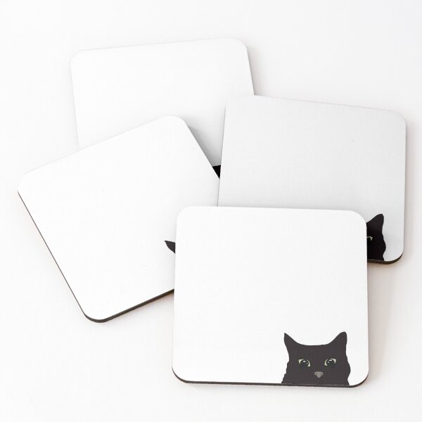 Item preview, Black Cat Peeking designed and sold by Sarah Ferree.