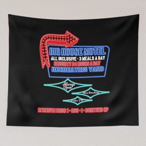 Item preview, Big House Motel Neon Funny Jail Humor Corrections Officer designed and sold by funnytshirtemp.