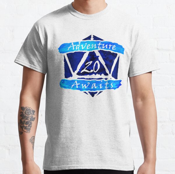 D20 Adventure Awaits Watercolor Cleric’s Trail Classic T-Shirt