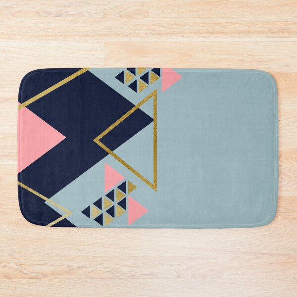 Item preview, Modern Geometric Art Print - Navy, Pink, and Gold Abstract Design designed and sold by Mrsmauve.